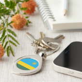 Rwanda Flag Sleutelhanger (Zijkant)