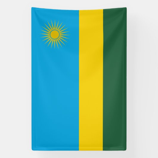 Rwanda Flag Spandoek (Verticaal)