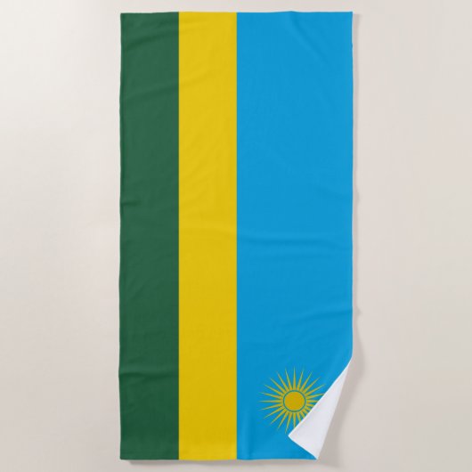 Rwanda Flag Strandlaken (Voorkant)