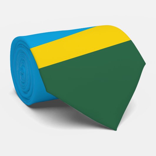 Rwanda Flag Stropdas (Opgerold)