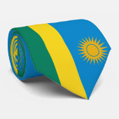 Rwanda Flag Stropdas (Opgerold)