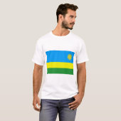 Rwanda Flag T-shirt (Voorkant volledig)