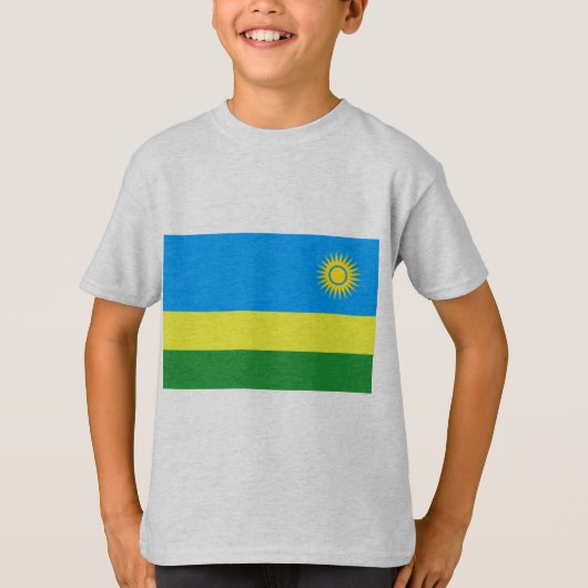 Rwanda Flag T-shirt (Voorkant)