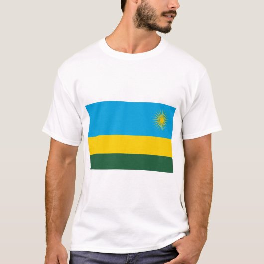 Rwanda Flag T-shirt (Voorkant)