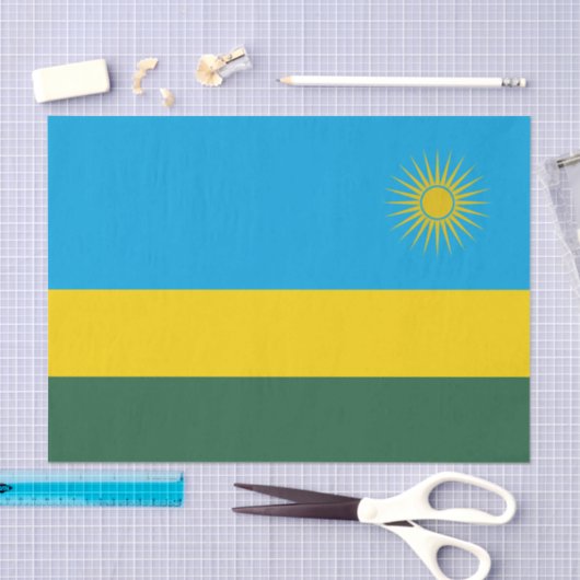 Rwanda Flag Tissuepapier (Craft)