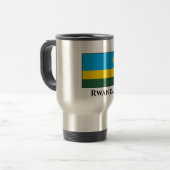 Rwanda Flag Travel Mug Reisbeker (Voorkant links)