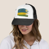 Rwanda Flag Trucker Hat Pet (In situ)