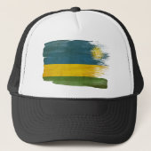 Rwanda Flag Trucker Hat Trucker Pet (Voorkant)