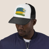 Rwanda Flag Trucker Hat Trucker Pet (In situ)