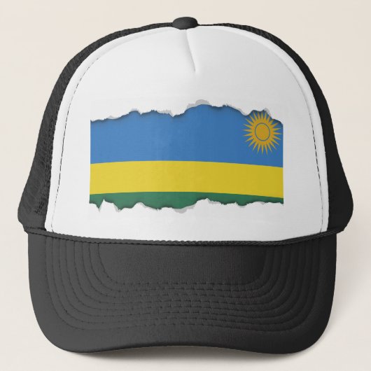 Rwanda Flag Trucker Pet (Voorkant)