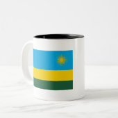 Rwanda Flag Tweekleurige Koffiemok (Voorkant links)
