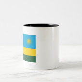 Rwanda Flag Tweekleurige Koffiemok (Center)