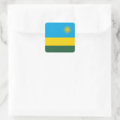 Rwanda Flag Vierkante Sticker (Tas)