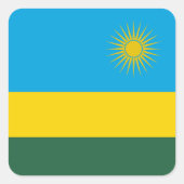 Rwanda Flag Vierkante Sticker (Voorkant)