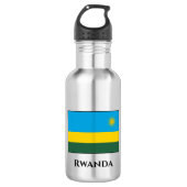 Rwanda Flag Waterfles (Voorkant)
