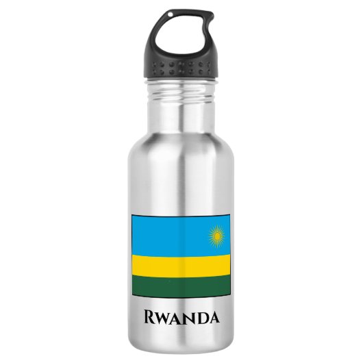 Rwanda Flag Waterfles (Voorkant)
