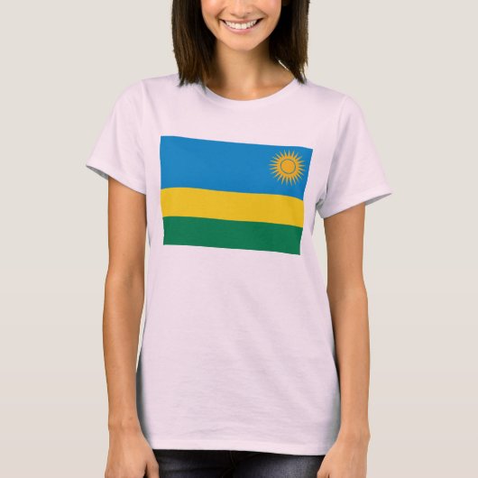Rwanda Flag x Map T-Shirt (Voorkant)