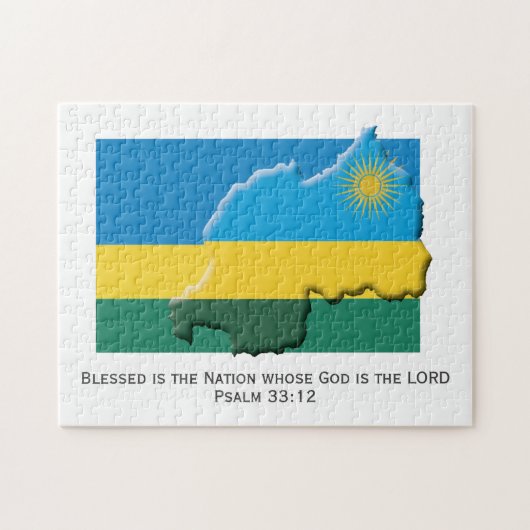 RWANDA | Gezegende natie | RWANDAN FLAG Legpuzzel (Horizontaal)