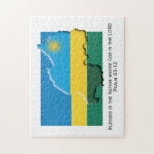 RWANDA | Gezegende natie | RWANDAN FLAG Legpuzzel (Verticaal)