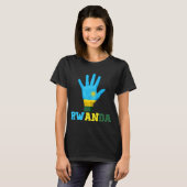 RWANDA Hand Up Vlag I Love RWANDA Travel T-shirt (Voorkant volledig)