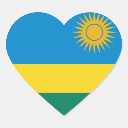 rwanda hart sticker (Voorkant)