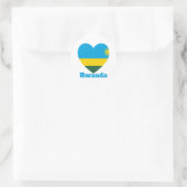Rwanda Heart Flag Ronde Sticker (Tas)