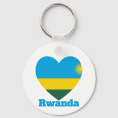 Rwanda Heart Flag Sleutelhanger (Achterkant)