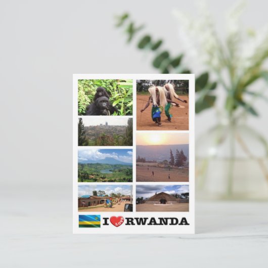 Rwanda - Ik hou van - Briefkaart (Staand voorkant)