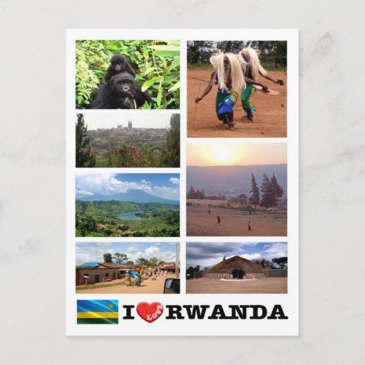 Rwanda - Ik hou van - Briefkaart (Voorkant)