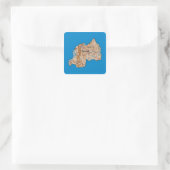 Rwanda kaart sticker (Tas)