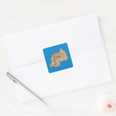 Rwanda kaart sticker (Envelop)