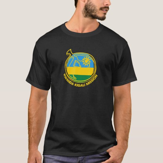 Rwanda Kigali LDS Mission Proud Mormon Missionary T-shirt (Voorkant)