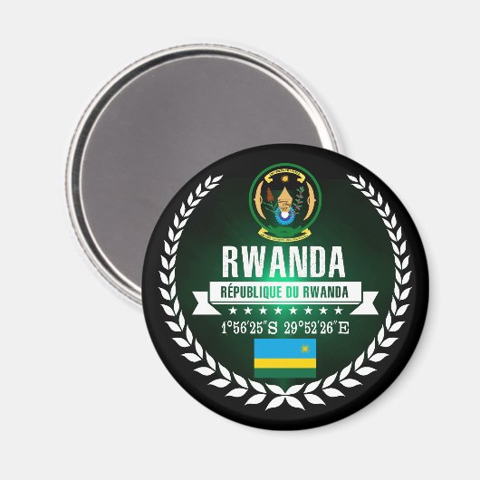 Rwanda Magneet (Voorkant / Achterkant)