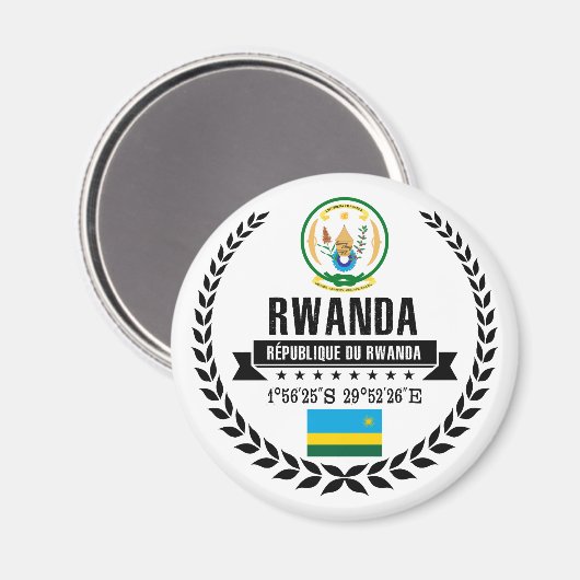 Rwanda Magneet (Voorkant / Achterkant)