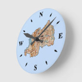 Rwanda Map Clock Ronde Klok (Hoek)