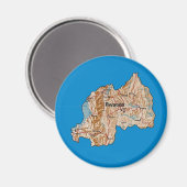 Rwanda Map Magnet (Voorkant / Achterkant)