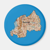 Rwanda Map Magnet (Voorkant)