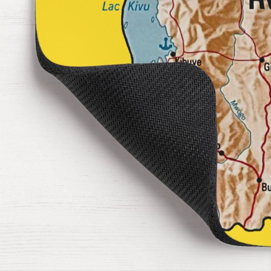 Rwanda Map Mousepad Muismat (Hoek)