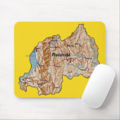 Rwanda Map Mousepad Muismat (Met muis)