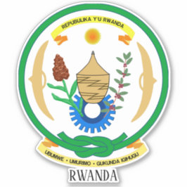 Rwanda Nationaal wapenschild Sticker