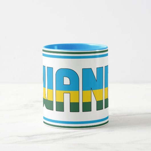 Rwanda National Flag Patriotic Coffee Mok (Midden)