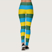 Rwanda Nationale vlag Kleuren horizontaal gestreep Leggings (Achterkant)