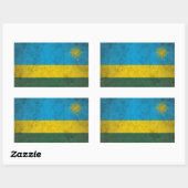 Rwanda Rechthoekige Sticker (Vel)