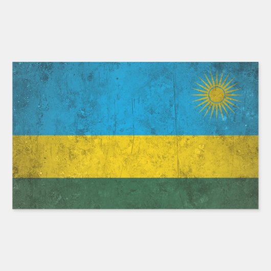 Rwanda Rechthoekige Sticker (Voorkant)