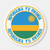 Rwanda Round Emblem Magneet (Voorkant)