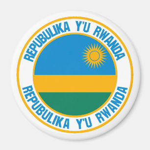 Rwanda Round Emblem Magneet