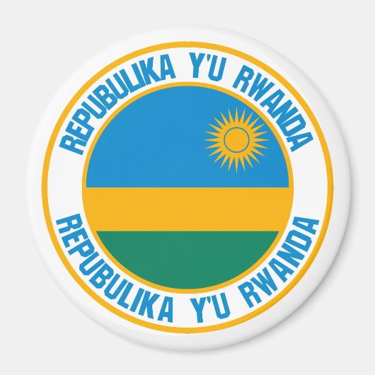 Rwanda Round Emblem Magneet (Voorkant)