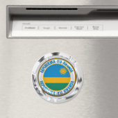 Rwanda Round Emblem Magneet (Insitu (Vaatwasser))
