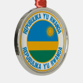 Rwanda Round Emblem Metalen Ornament (Rechts)