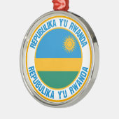 Rwanda Round Emblem Metalen Ornament (Links)